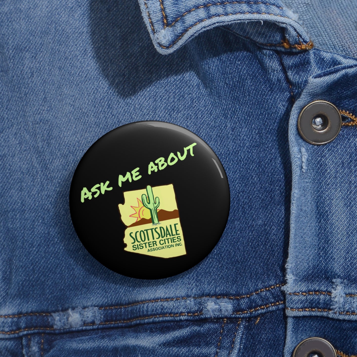 Scottsdale SCA "Ask Me" Pins / Buttons